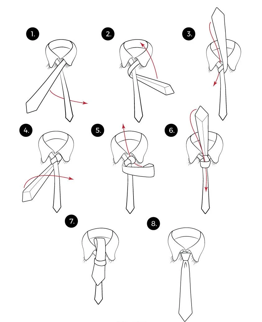 How to tie a half windsor tie knot