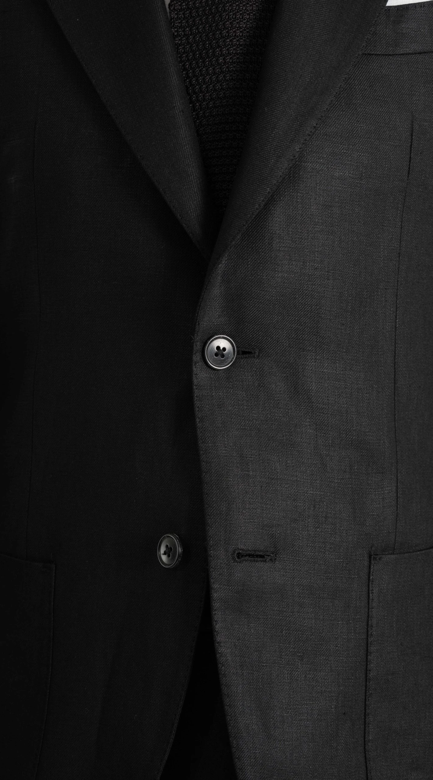 1 Mond black irish linen suit